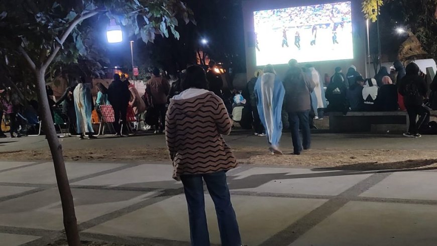 Intenso trabajo de seguridad durante los festejos por la consagración de Argentina como bicampeón de la Copa América