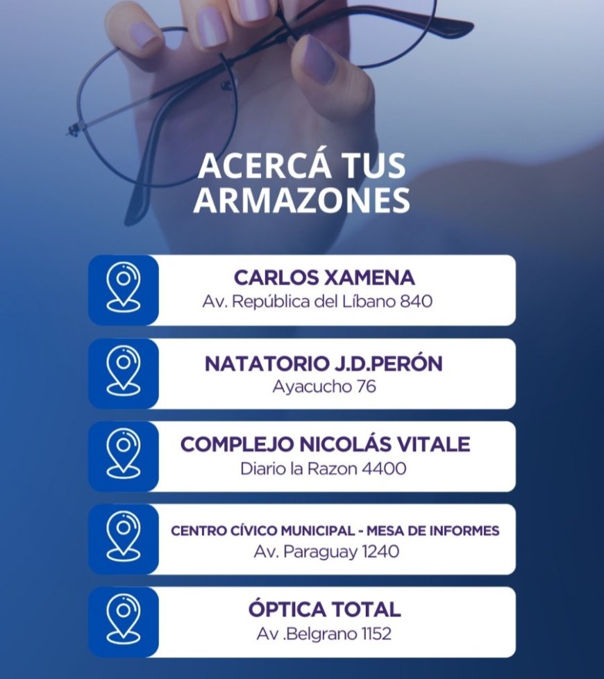 Ya podés hacer tu donación de armazones de lentes en desuso