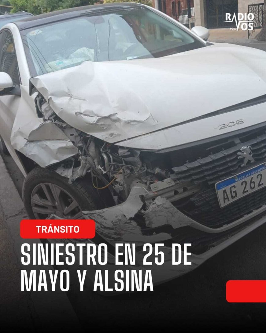 Siniestro en calle 25 de Mayo y Alsina