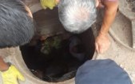 Rescataron a dos niños atrapados en una alcantarilla