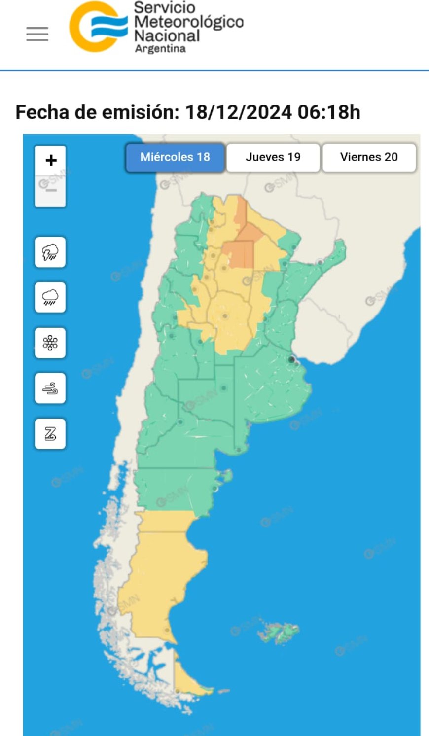 ATENTOS  - Alerta amarilla por tormenta para la tarde de hoy