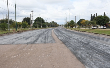 Plan Vial Zona Sur: comenzó la colocación del nuevo pavimento