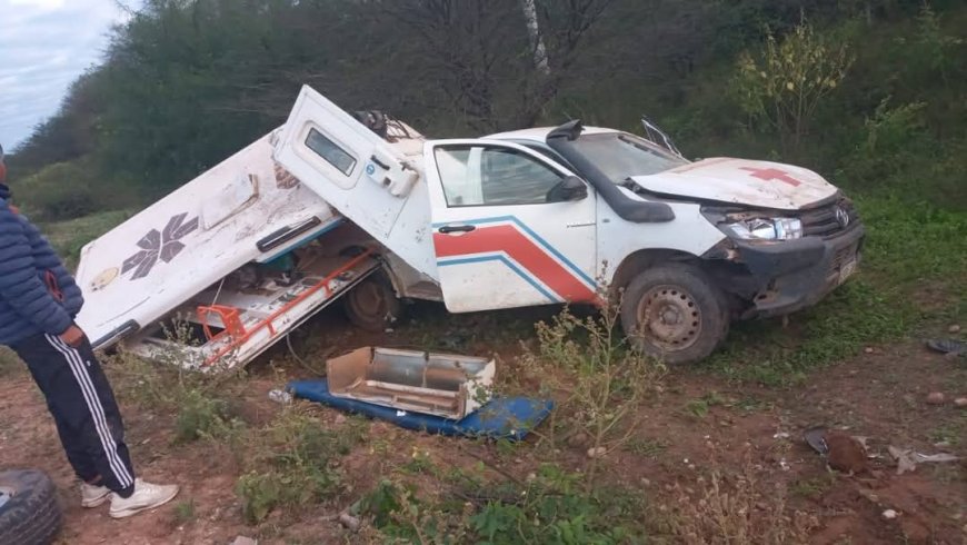 ACCIDENTE EN LA RUTA 54: VEHÍCULO SANITARIO CHOCA CONTRA UNA VACA EN EL CHACO SALTEÑO