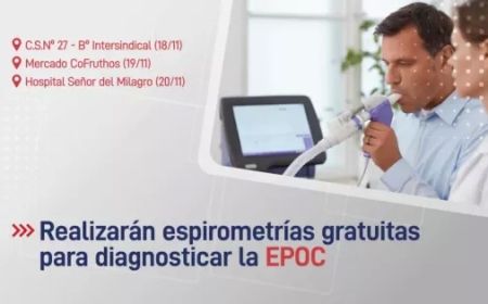 Realizarán espirometrías gratuitas para diagnosticar la EPOC