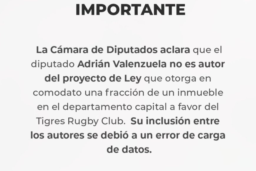 DIPUTADO ADRIAN  VALENZUELA - No acompañe ni vote a favor del proyecto de la cesión de tierras de finca las costas