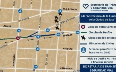 Así será el operativo de tránsito por los actos por el aniversario de la fundación de Salta