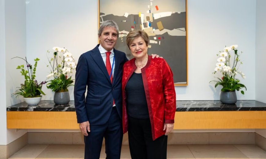 Kristalina Georgieva llegó al Ministerio de Economía y se reúne con el ministro Luis Caputo