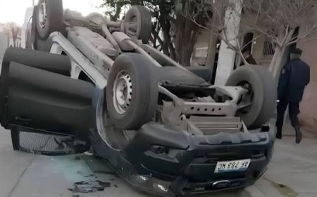 Camioneta de Infantería protagonizó un fuerte siniestro vial en Damián Torino y Lerma
