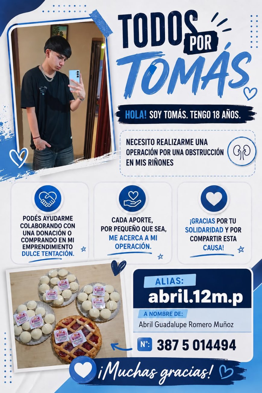 Tommy necesita una cirugía urgente y su familia busca reunir fondos para alquilar un equipo
