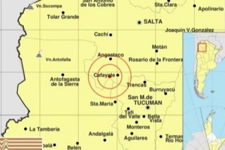 Un temblor de 4.7 se sintió en Cafayate, Molinos y San Carlos