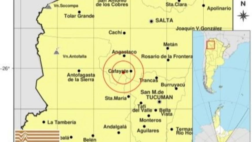 Un temblor de 4.7 se sintió en Cafayate, Molinos y San Carlos